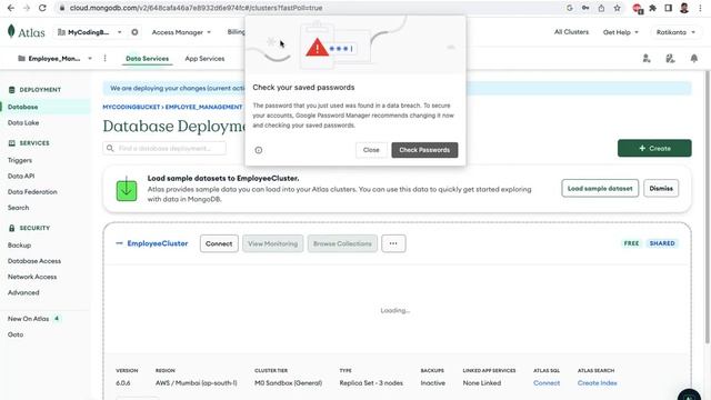 Create collection and document in MongoDB Atlas смотреть онлайн