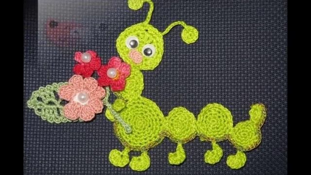 Очаровательные вязаные аппликации крючком и спицами на детскую одежду