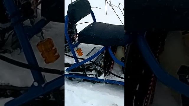 Мотособака Хаски! Мотобуксировщик на зимней рыбалке! смотреть онлайн