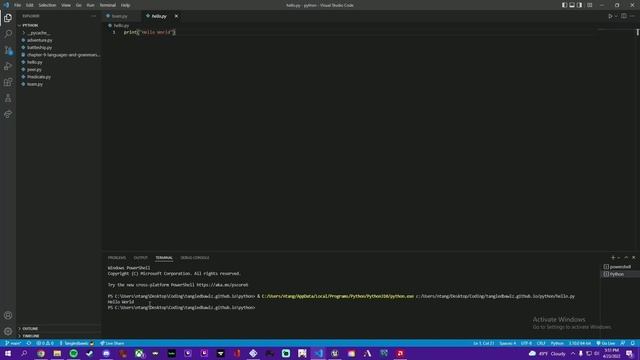Hello World Python Example смотреть онлайн