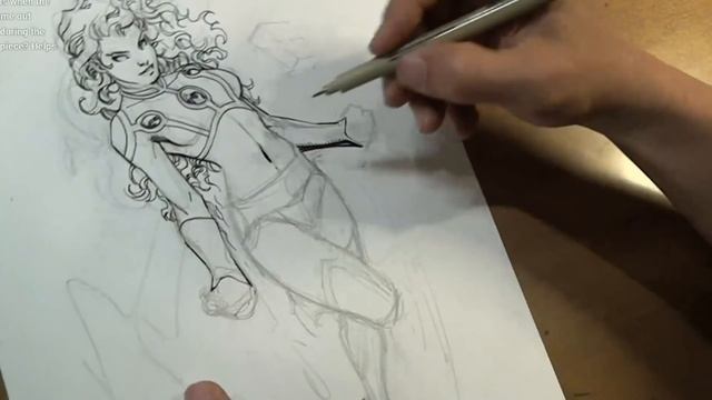Jim Lee drawing Starfire смотреть онлайн