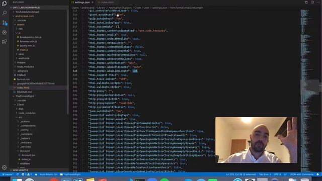 VS Code Setting: html.format.wrapLineLength смотреть онлайн