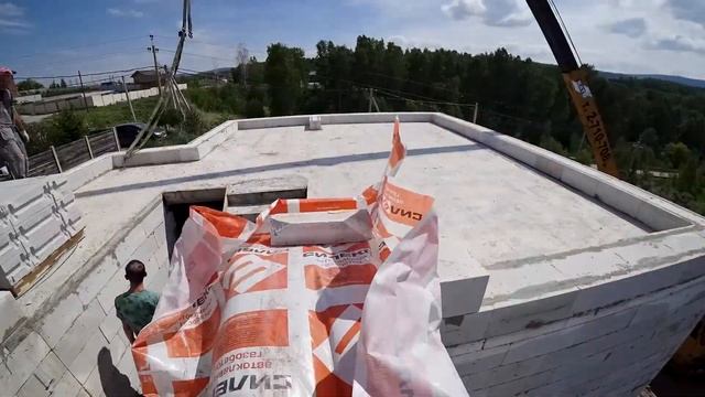 31 Кладка стен 2 этажа. Подготовка, начало, армирование (Газобетон) смотреть онлайн