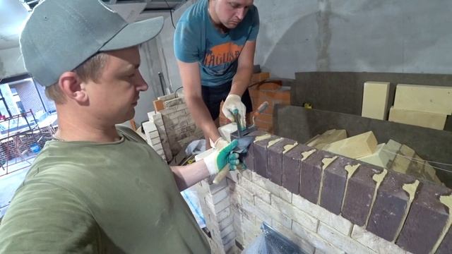 Барбекю из кирпича. Казан мангал мини русская печь. смотреть онлайн