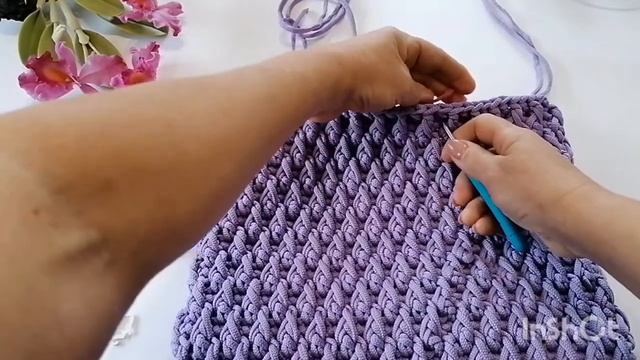 Как связать Рюкзак с кожаной фурнитурой и очень интересным узором смотреть онлайн