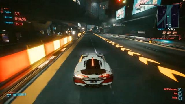 Cyberpunk 2077 Fastest Caliburn Car Race смотреть онлайн