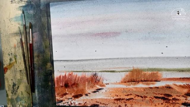 Wet watercolor. After winter. (Акварель по мокрому. После зимы.) смотреть онлайн