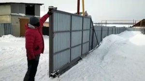 ПРОБЛЕМЫ! Зимний обзор откатные ворот