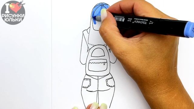 Как нарисовать Девушку с рюкзаком | Скетч девушки Рисунки Юльки смотреть онлайн