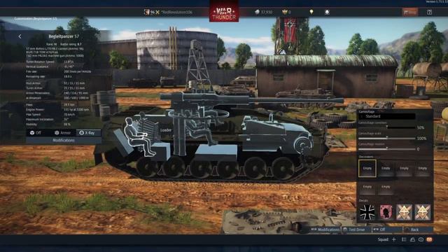War Thunder - Begleitpanzer 57 Review - Supporting Fire смотреть онлайн