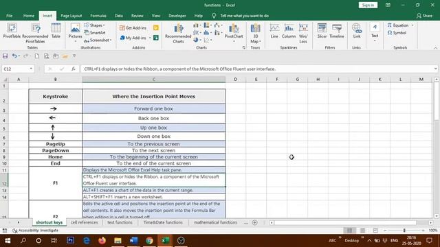 Excel Basics-Lesson 11- Shortcut keys смотреть онлайн