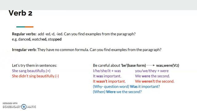 STARTER 8.1 Grammar: Past simple & Irregular verbs смотреть онлайн