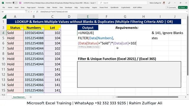 LOOKUP & Return Multiple Values without Blanks & Duplicates (Filtering Criteria AND | OR) Excel смотреть онлайн