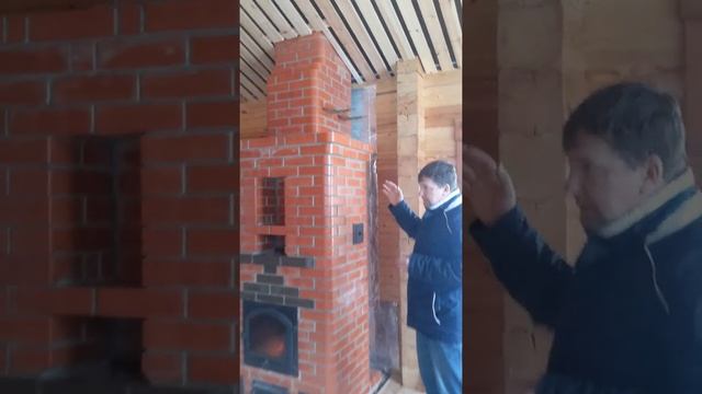 Кирпичная печь - камин на втором этаже смотреть онлайн