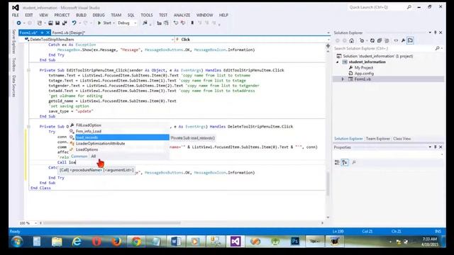 VB.net and SQL Server Delete selected record and all record with warning message. Part 4 смотреть онлайн