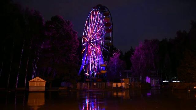 Подсветка малого колеса обозрения Измайловский парк