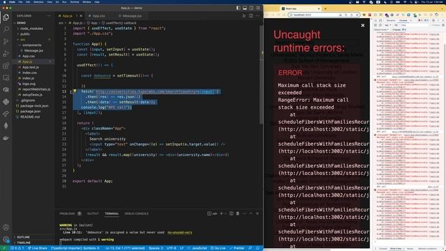 React Debouce to prevent repeated APi calls смотреть онлайн