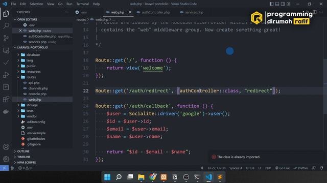 PART 1 - STEP BY STEP PROJECT LARAVEL MEMBUAT WEBSITE SEDERHANA DENGAN LARAVEL 9 смотреть онлайн