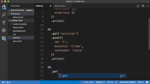 Low-DB: Banco de dados para NodeJS baseado em JSON смотреть онлайн