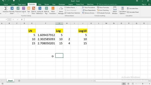 LN, Log, Log10 Formula in Excel смотреть онлайн