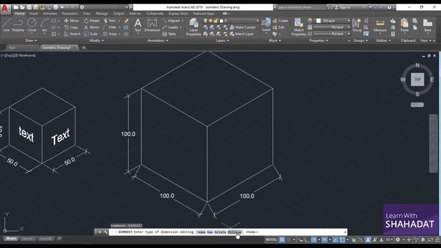 AutoCad Tutorial : How to make Isometric Dimension and Text смотреть онлайн
