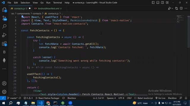 React Native Contacts | How to Access a Device's Contact List with device permission in React Nativ смотреть онлайн