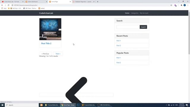 Laravel Tutorials | Create pagination with laravel 8 and bootstrap 4 | Laravel Blog Website смотреть онлайн