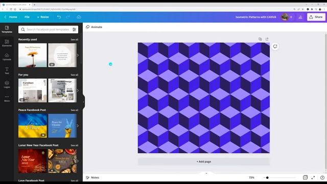 How to make ISOMETRIC PATERN with Canva / Quick Canva Tutorial смотреть онлайн
