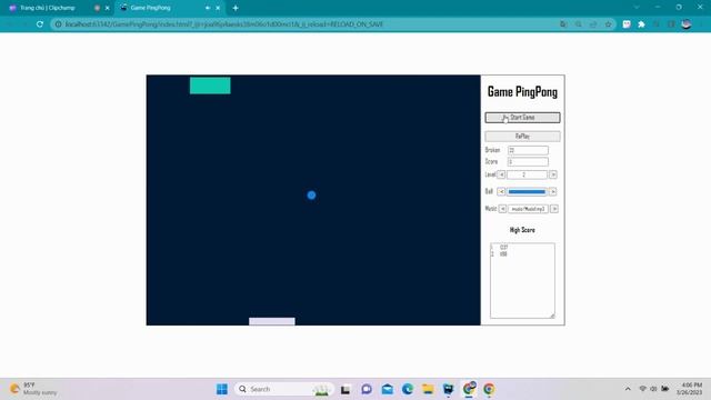 Game Ping Pong смотреть онлайн