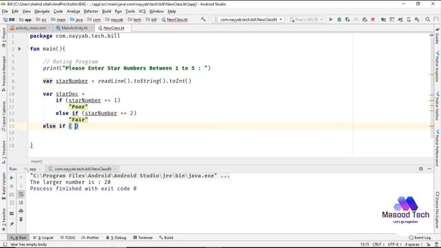 Star Rating Program in Kotlin | Simple Rating Program | Kotlin Programming Tutorial смотреть онлайн