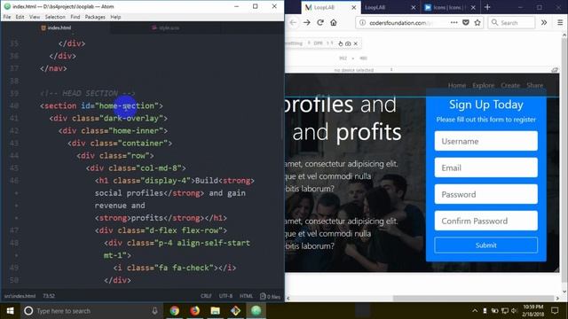Bootstrap 4 [#32] Project 1.1 - LoopLAB [Home Section] смотреть онлайн