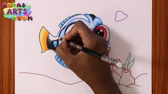How To Draw Dory From Finding Nemo/Finding Nemo Drawing/Finding Dory Drawing/Disney Drawing смотреть онлайн