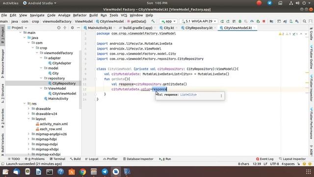 View model and View model factory with LiveData android kotlin смотреть онлайн