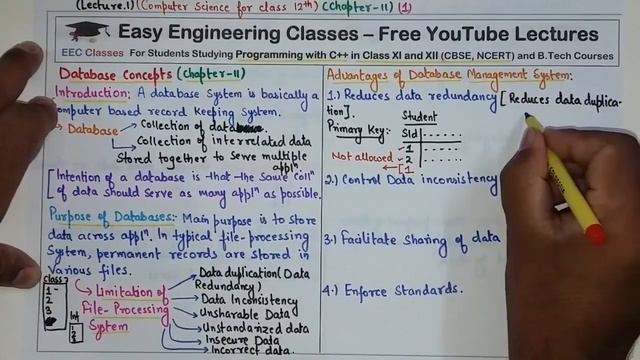 Database Concepts – Introduction, Purpose, Advantages of Database Management System - Lecture 1-1 смотреть онлайн