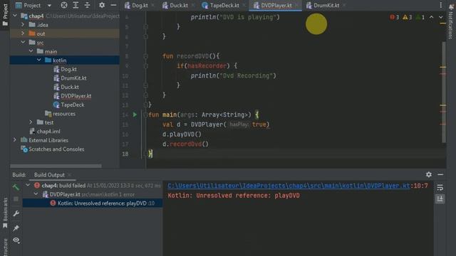 Kotlin 6 : exemple de création de classe смотреть онлайн