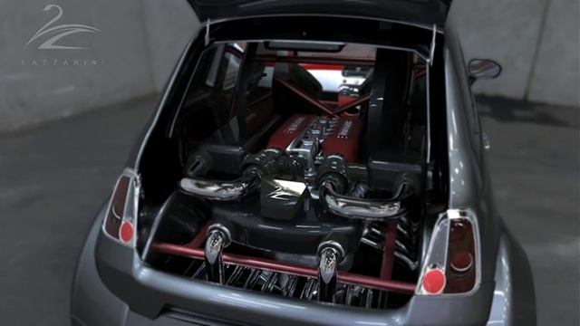 Fiat 550 mit 550PS Ferrari 458 V8 Power Tuning by Lazzarini Design смотреть онлайн