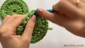 Мастер класс подставка под горячее из трикотажной пряжи