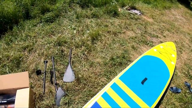 04 07 2021 распаковка и обкатка сапсёрфа MY SUP Special 11.6 с сайта GlobalDrive