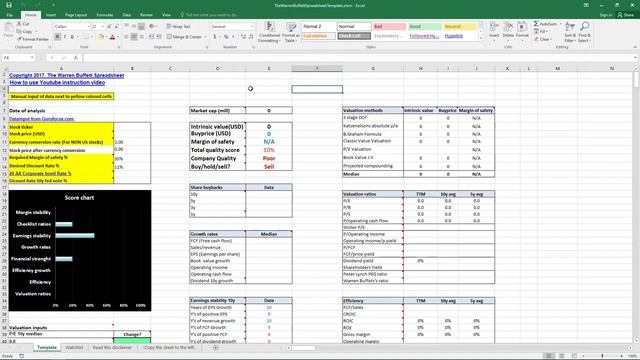 The Warren Buffett Spreadsheet Automated Excel Version: How to install смотреть онлайн