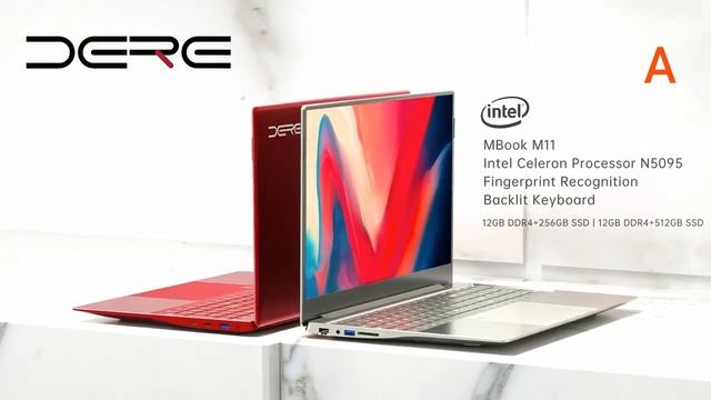 DERE MBook M11 Laptop 1 Intel Celeron N5095 Fingerprint 12GB RAM 256/512GB SSD Notebook смотреть онлайн