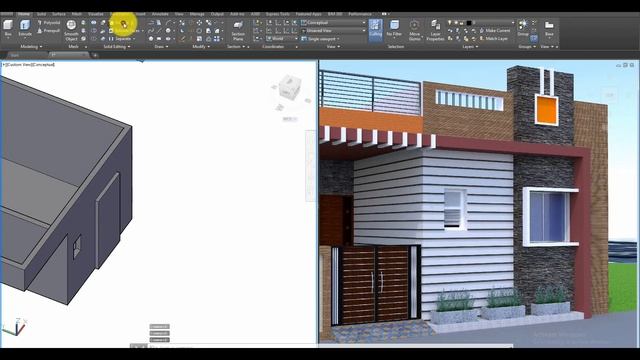 3D House Modelling in AutoCad. Part - 1 смотреть онлайн