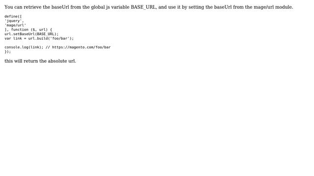 Magento: Get base url from js file (4 Solutions!!) смотреть онлайн