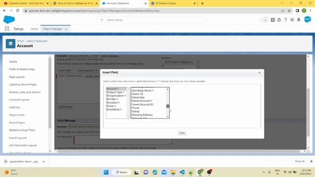 Create a Validation Rule to Validate an IP Address Range in Salesforce смотреть онлайн
