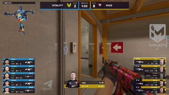 CS 2 MAJOR 2024 - FaZe vs. Vitality ROUND 2 смотреть онлайн