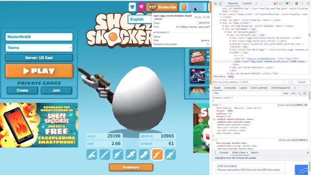 How to get infinite eggs in Shell Shockers! -Infinite eggs hack смотреть онлайн