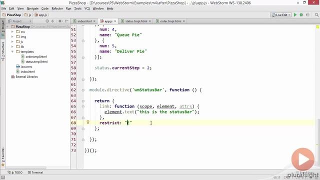 How to build AngularJS directives using Webstorm 9 | Pluralsight смотреть онлайн