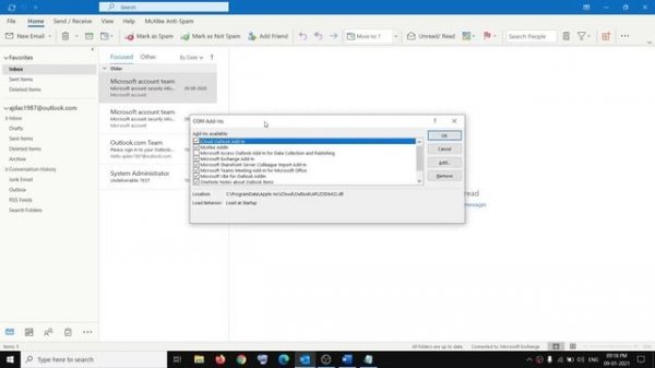 How to Disable And Enable McAfee Anti-Spam In Microsoft Outlook