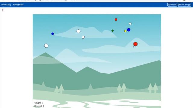 Falling Balls - a mini JavaScript game смотреть онлайн