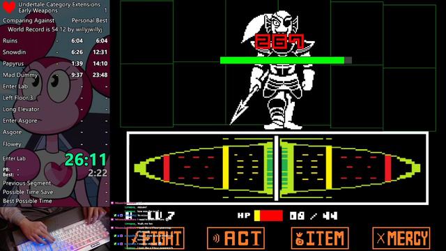 Undertale - Early Real Knife Neutral in 52:19 (World Record) смотреть онлайн