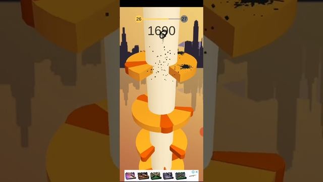 Обзор игры#3 "Helix Jump" смотреть онлайн